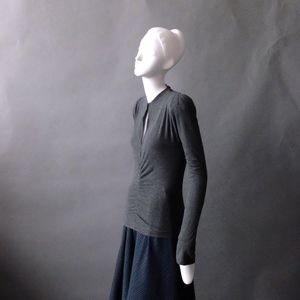 Blumarine Italy Grey Lightweight Jersey Tee sz 8